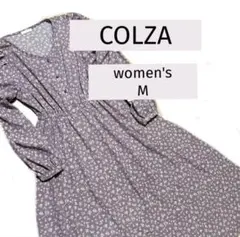 美品COLZAレディースロングワンピース M 小さい花柄ロングドレス綺麗め
