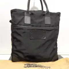 《美品》Burberry(バーバリー) トートバッグ ナイロン ブラックのサムネイル