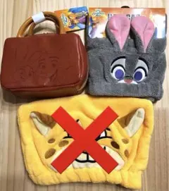 ズートピア2 しまむら　ポーチ　ヘアキャップ
