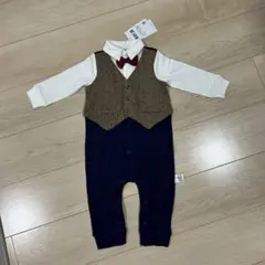 タキシード風　ロンパース