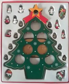 レトロ　木製クリスマスツリー装飾品