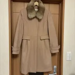 Freesia ベージュ ファー襟ロングコート