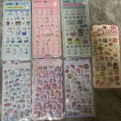 ミッフィー 他プクプクシール 7枚セット