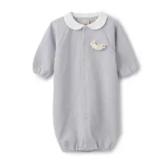 【美品】プティマイン　襟付きジャカード　ツーウェイオール　ロンパース　50-70