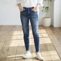 【美品】BigJohn ストレッチデニム カットオフ ウエストゴム 日本製
