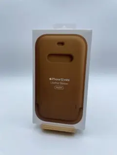 Apple iPhone 12 mini 用 レザースリーブ サドルブラウン]