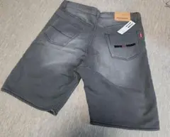 新品　タグ付　MACK DADDY　黒デニムハーフパンツ　サイズ34のサムネイル