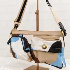 COACH コーチ ワンショルダーバッグ 幾何学 総柄 y2kスカーフ柄