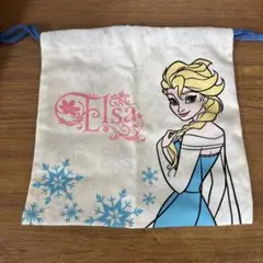 エルサ 巾着袋 雪の結晶デザイン