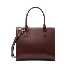 ハンドバッグ　ワインレッド　ショルダー用ストラップ付き