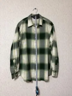 GU グリーン系チェック メンズ