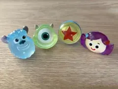 ピクサーキャラクター ファッションリング ロイヤルクリア　4個セット