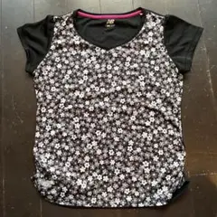NewBalance 花柄VネックTシャツ Mサイズ