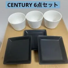 CENTURY センチュリー モノクロ　小皿 小鉢 6点セット