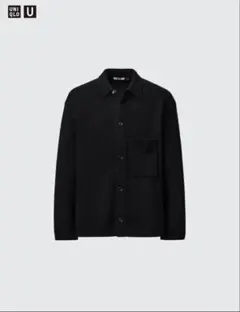 【完売品】UNIQLO U ニットオーバーシャツジャケット 黒L