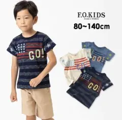 ほぼ未使用　F.O.KIDS 星条旗柄 Tシャツ 140cmのサムネイル