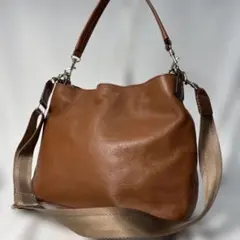 美品 ARUKAN スエード 本革 ラウンドハンドル ハンドバッグ h134 