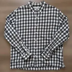 STEVEN ALAN オンブレチェック ボタンダウンシャツ スティーブンアラン