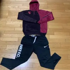 NikeFC ジャージ上下セット 赤/黒