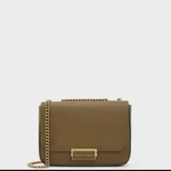 CHARLES & KEITH ショルダーバッグ カーキ