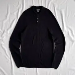 90s-00s Eddie Bauer cotton knit polo BLK