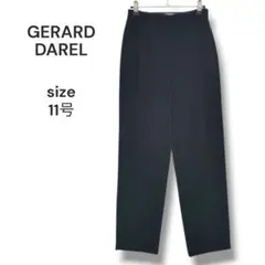 GERARD DAREL　ベロア素材スラックス風パンツ　11号　ブラック　綿のサムネイル