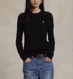 専用　未使用級✨ポロバイラルフローレン　24SS　クルーネックカーディガン　ブラ 専用 未使用級✨ポロバイラルフローレン 24SS クルーネック
