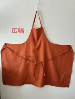 麻のエプロン　　広幅　　　　　　　　　　キャロット