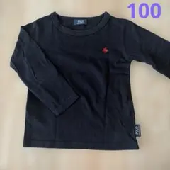 POLO キッズ 八分袖カットソー ブラック 100