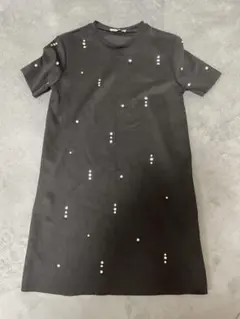 ZARA 黒 半袖 ミニワンピース Sサイズ