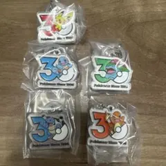 ポケモン 30周年　メタルチャームマスコット 5種セット　ガチャ