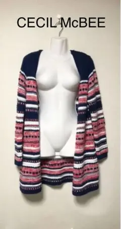 CECIL McBEE ロングカーディガン M (厚手)