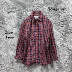 Rouge vif ルージュヴィフ (F) 7分袖 チェック 柄シャツのサムネイル