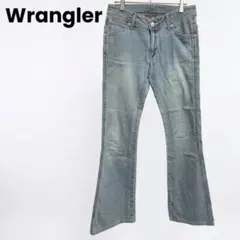 ラングラー Wrangler 美脚 フレアデニム 29 サックスブルー系 古着⁠