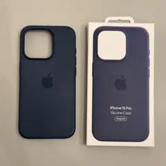 値下げ★iPhone 15 Pro シリコンケース ネイビー MagSafe