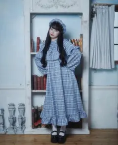 新品未使用】 POPPY フリルナイロンパーカーギンガムチェック あさぎー