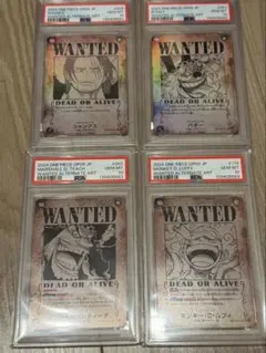 PSA10 新四皇4枚】手配書 ニカルフィ シャンクス ティーチ バギー SP