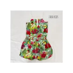 zara kidsトロピカルフラワー柄 ジャンプスーツ　100㎝