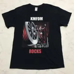 【美品】【Lサイズ】KMFDM ROCKS SUCKSグラフィックTシャツ