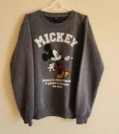 Disney ミッキーマウス スウェット グレー M