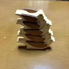 木製 鳥の積み木 ハンドメイド