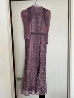 SNIDEL マーメイドレースドレス ラベンダー