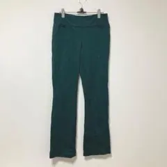 ダークグリーン フレアパンツ レギンス スポーツ 無地 シンプル 伸縮性