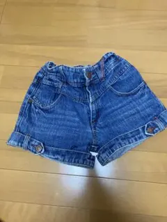 デニムショートパンツ FREEDOM刺繍入り