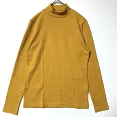 無印良品 ハイネック長袖カットソー S マスタード i