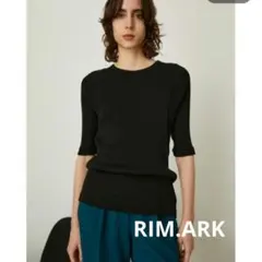 RIM.ARK リムアーク アレンジドリブカットソー ブラック 五分袖のサムネイル