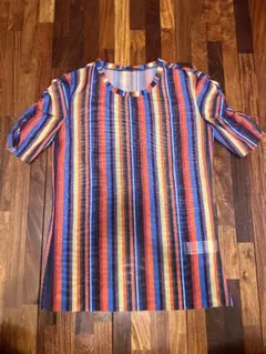 【特価】ZARA TRAFALUC レディースストライプ 半袖シャツ S