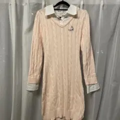 【最終値下げ】dazzlin ケーブルニットワンピース ピンク