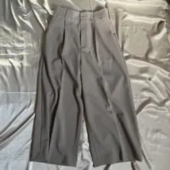 【新品・未使用】UNTITLED ベージュ ワイドパンツ L