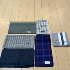 新品未使用ブランドメンズハンカチまとめ売り6枚ダンヒルレノマウンガロ